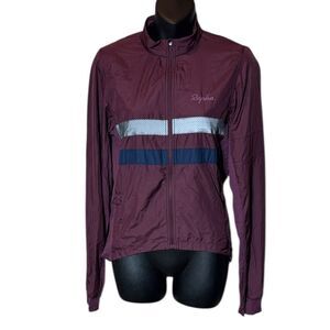 Rapha men small long sleeve windblock brevet jersey striped performance cycling